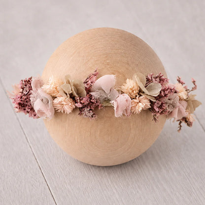 Floral Newborn Headbands for Photography Props Handmade Infant Girl Flower Wreath Baby Headband Newborn Photoshoot, Accessories