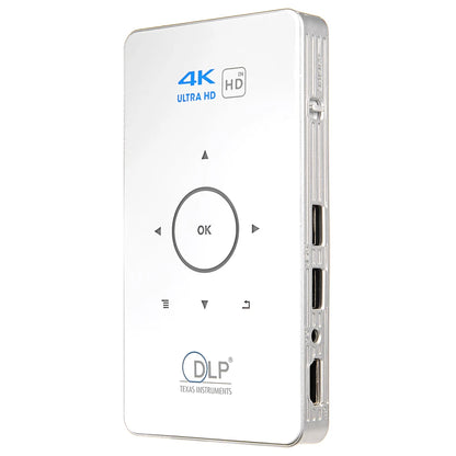 3D Mini Movie Video Projector Modern Design Lens Dlp Smart Touch Panel Projector S905x Battery Android 4k Beamer P06