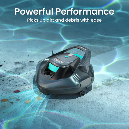 Refurbished Aiper Seagull SE Pool Vacuum Cordless Robotic Pool Cleaner with 100 Mins Runtime, Powerful 1320GPH Suction,Smart Self-Parking, Pool Vacuum for Above Ground Pools up to 860 Sq.ft