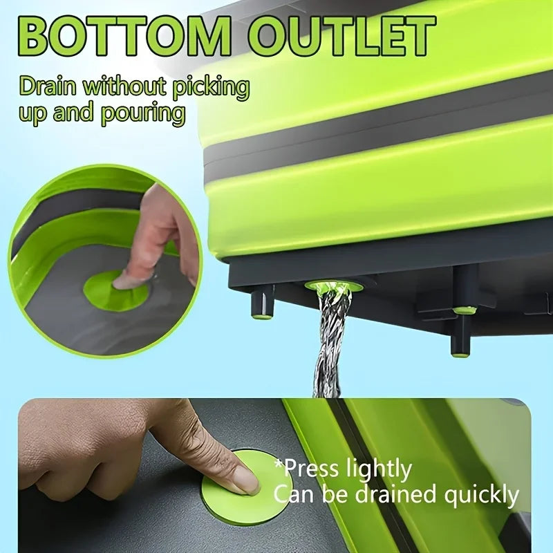 Portable Space Saving Basin with Built-in Sink and Storage Function - Perfect for Outdoor Camping Travel Home Folding Basin