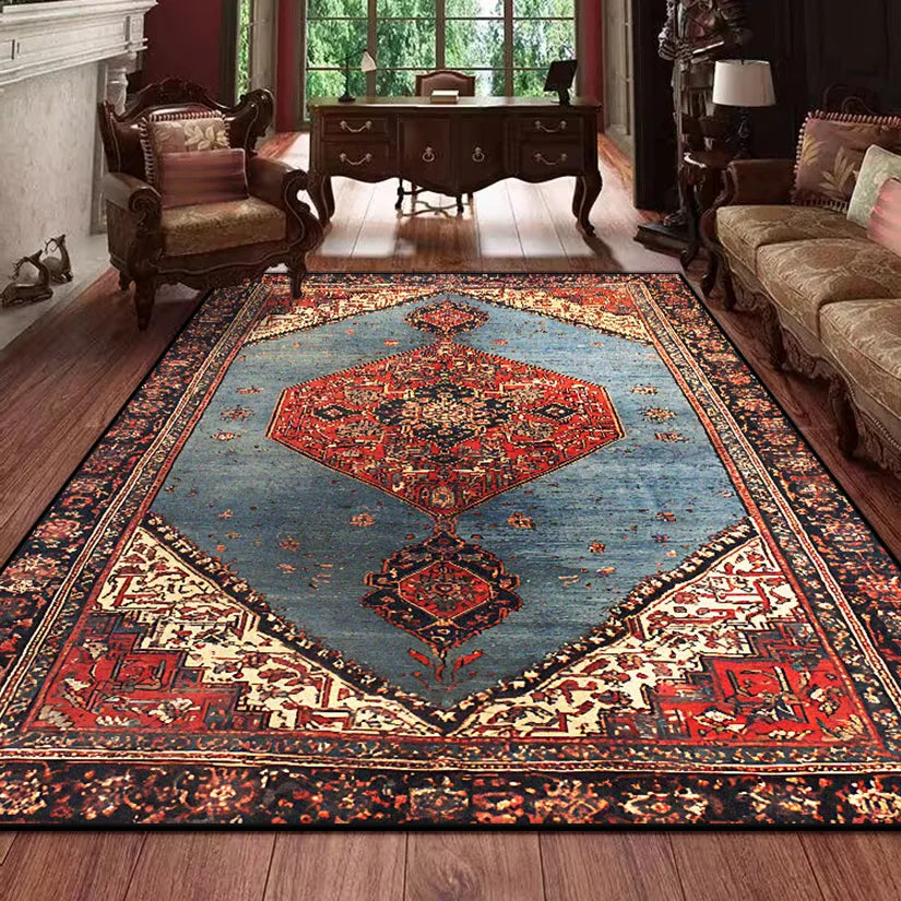 Retro Persian Carpet for Living Room Boho Decor for Room Balcony Rug Large Luxury Red Bed Decoration Home Mats Bedside 160x230