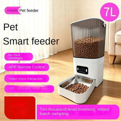 Cross Border Remote Control Cat Automatic Feeder With Camera Visual Interactive Home Pet Intelligent Feeder New Hot DropShipping