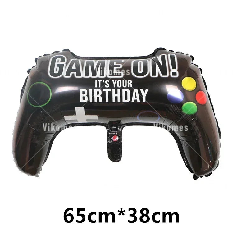 Fortnite Balloons Happy Birthday Banner Shooting Game Party Decoration Alpaca Llama Disposable Tableware Background Cake Topper