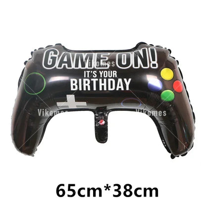 Fortnite Balloons Happy Birthday Banner Shooting Game Party Decoration Alpaca Llama Disposable Tableware Background Cake Topper