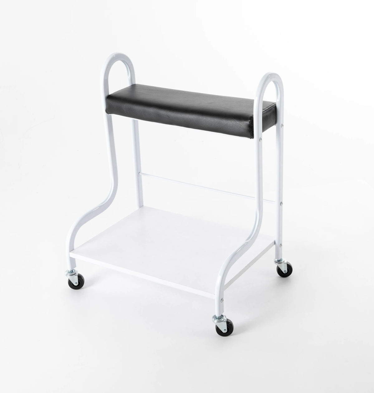 2-Tier Foot Bath Spa Trolley Cart Portable Pedicure Footrest with 4 Wheels Beauty Salon Nail Stand for Pedicures Massages Toenail Care, Load 100 kg/220.46 lbs