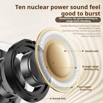 EARDECO 6D Stereo Headsets Metal Type C&3.5mm Wired Gamer Earphones Magnetic In-Ear Headphones For Samsung Handfree HD Call