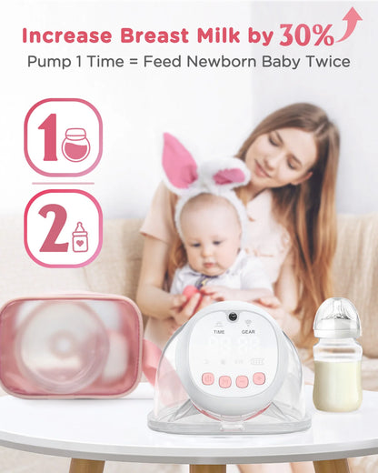 2 Pcs Electric Wearable Breast Pump 1200mAh USB Chargable Silent Milk Extractor Painless Automatic Milker Comfort Breastfeeding