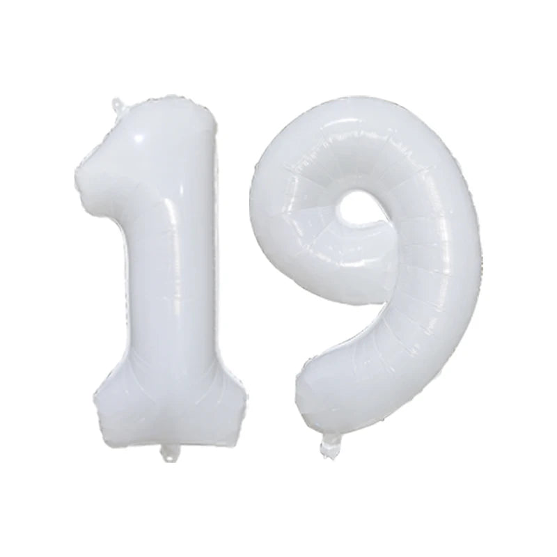 2Pcs 32 Inch Gold Silver Black Blue Red Helium Foil Number Balloon 16 17 18 19 20 21 Happy Birthday Party Decoration Supplies