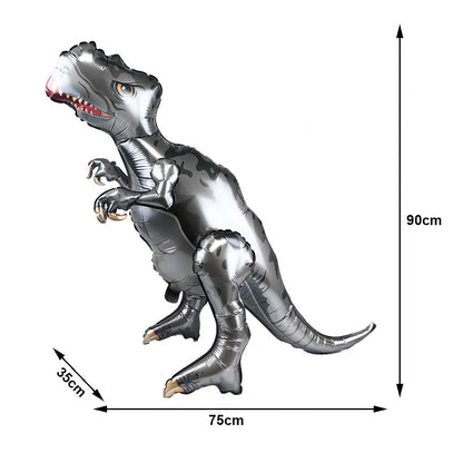 Dinosaur Party Decor 32inch Dinosaur Number Balloons 1-3 Year Olds Kid Birthday Baby Shower Matte Cartoon Foil Balloon Decors