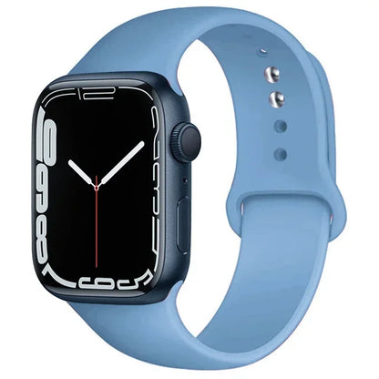 Silicone Band For Apple Watch strap 46mm 44mm 45mm 40mm 41mm 42-38mm 49mm sport bracelet iwatch series 11 10 9 8 7 6 5 SE Ultra3