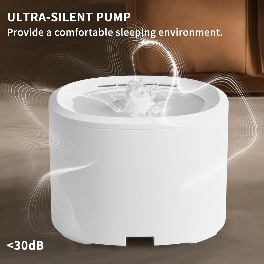 3L Automatic Pet Water Fountain with Ultra Quiet Pump and Circulating Filtration for Cats and Dogs
