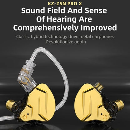 NEW KZ ZSN PRO X 1BA 1DD Hybrid Drive HIFI Metal In Ear Earphone Sport Noise Cancelling Earbud Headsets KZ ZSX ZSNPROX EDXPRO