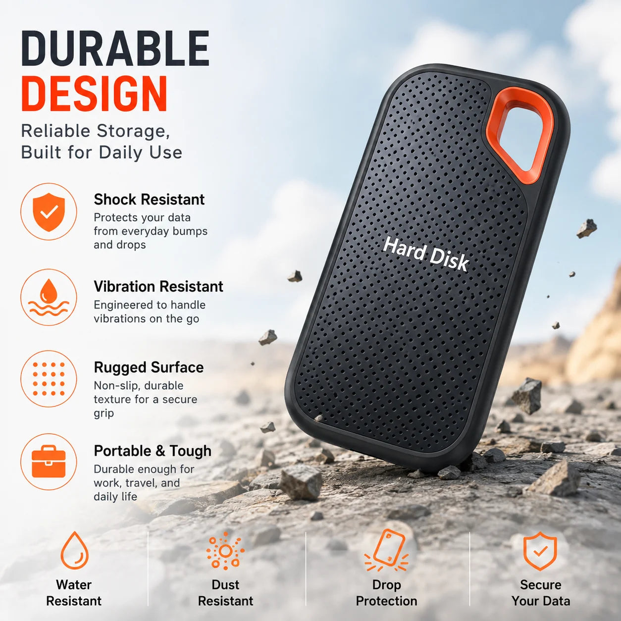 External Solid State Drive 1TB 2TB High Speed Transfer External Hard Drive Portable SSD Multi System Compatible For Windows MAC