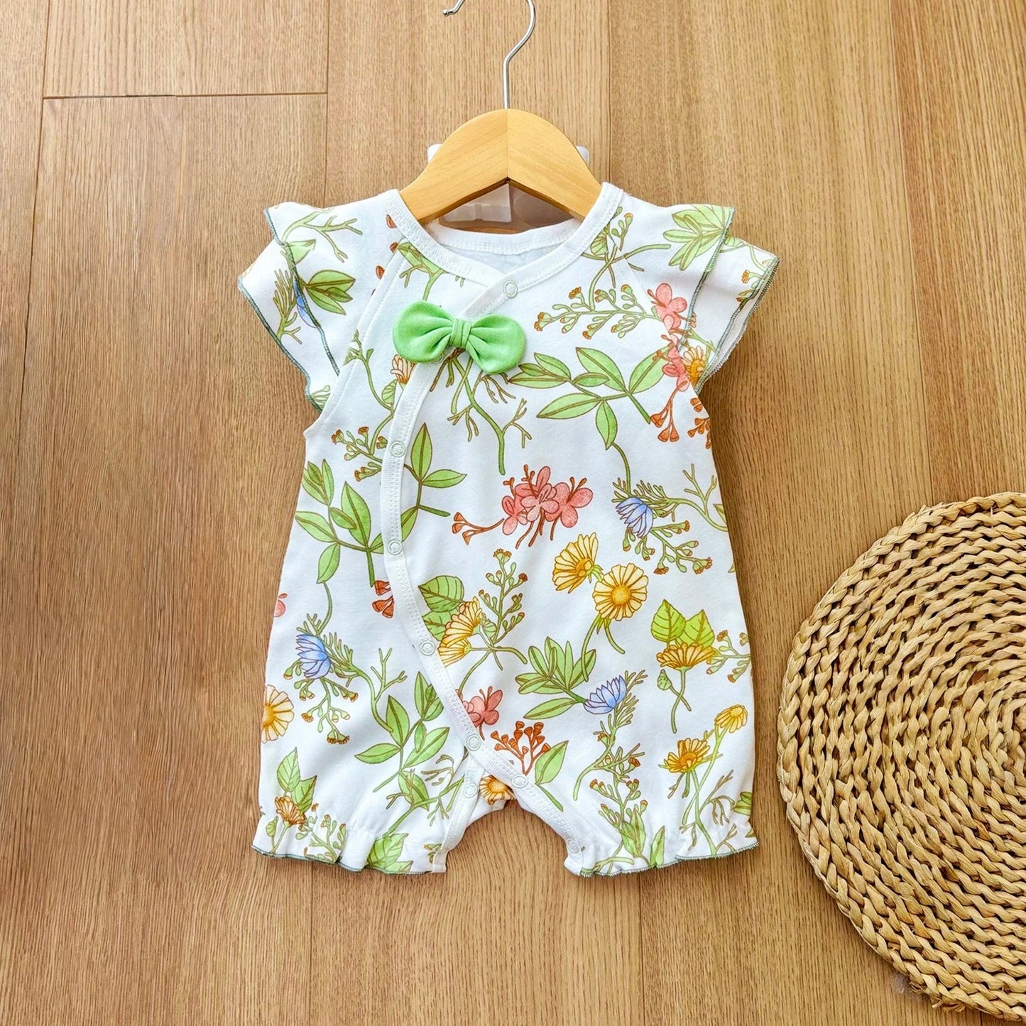 2025 baby girl rompers summer short sleeve clothing cotton Girls Onesies toddlers clothes infant newborn overalls kids homewear