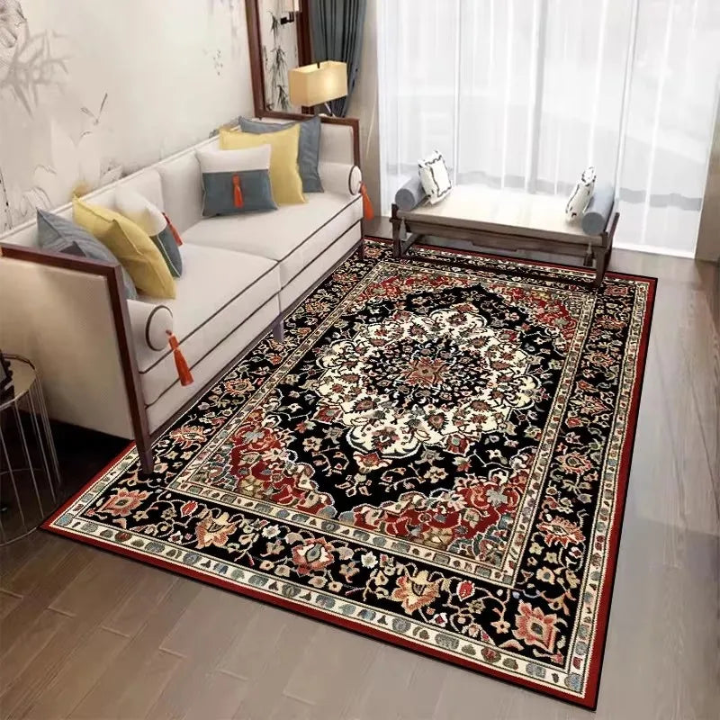 Red Persian Large Area Living Room Carpet Lounge Easy Clean Floor Mats Bedroom Non-slip Bedside Rugs Room Decor Classical Carpet