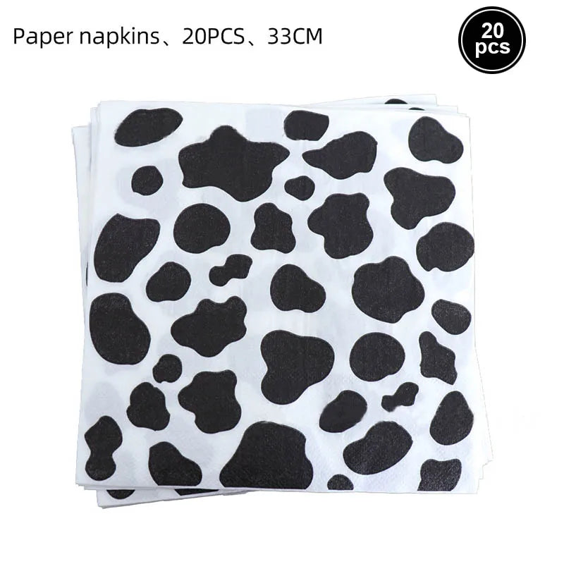 Cow Happy Birthday Cake Decoration Cow Cake Topper for Farm Cow Birthday Party Decoration Supplies