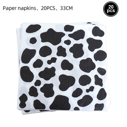 Cow Happy Birthday Cake Decoration Cow Cake Topper for Farm Cow Birthday Party Decoration Supplies