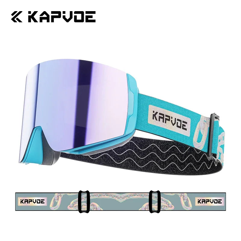 Kapvoe Snow Goggles Ski Snowboarding Skiing Sunglasses for Women Men Anti-Fog Lens UV400 Photochromic Glasses Motorcycle Glasses