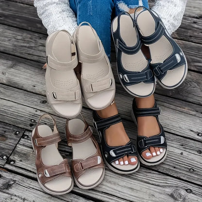 Summer Wedge Sandals for Women 2026 New Fashion Non Slip Beach Shoes Woman Lightweight Casual Platform Plus Size Sandals Women