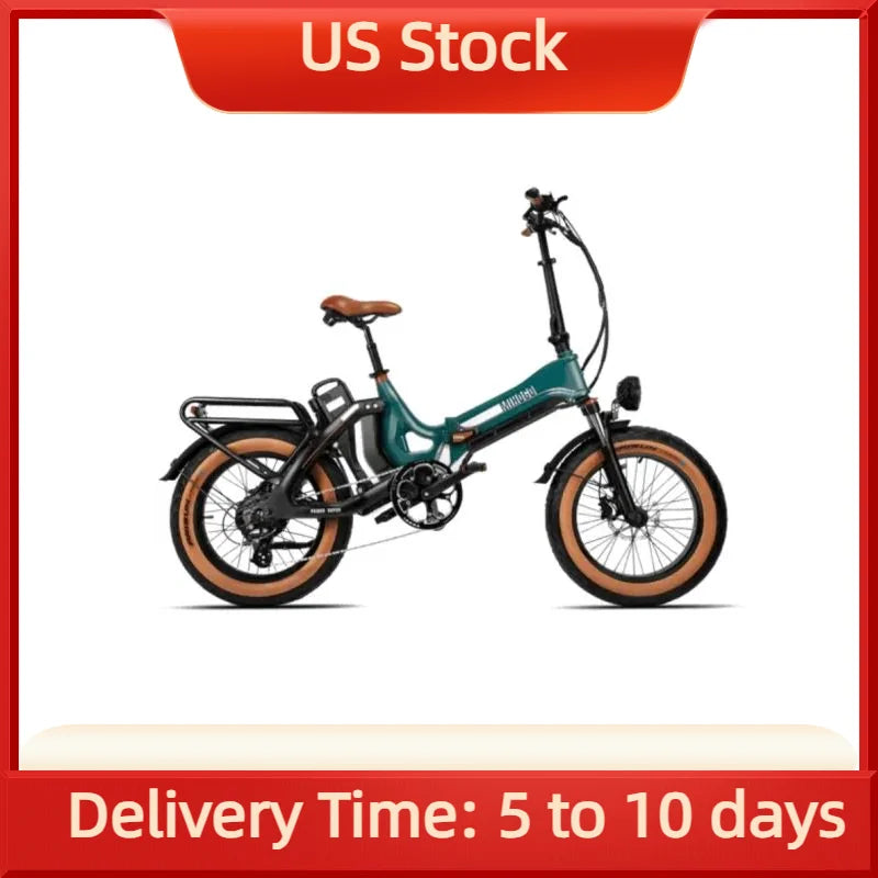 US Stock Fashion Commuter Electric Bike Foldable With APP Adult Woman Youth Cool 750w Powerful Electric Bicycle Double Battery