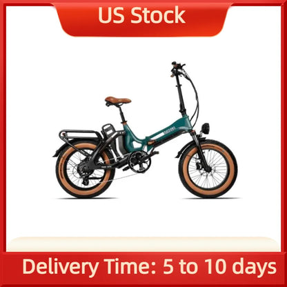 US Stock Fashion Commuter Electric Bike Foldable With APP Adult Woman Youth Cool 750w Powerful Electric Bicycle Double Battery