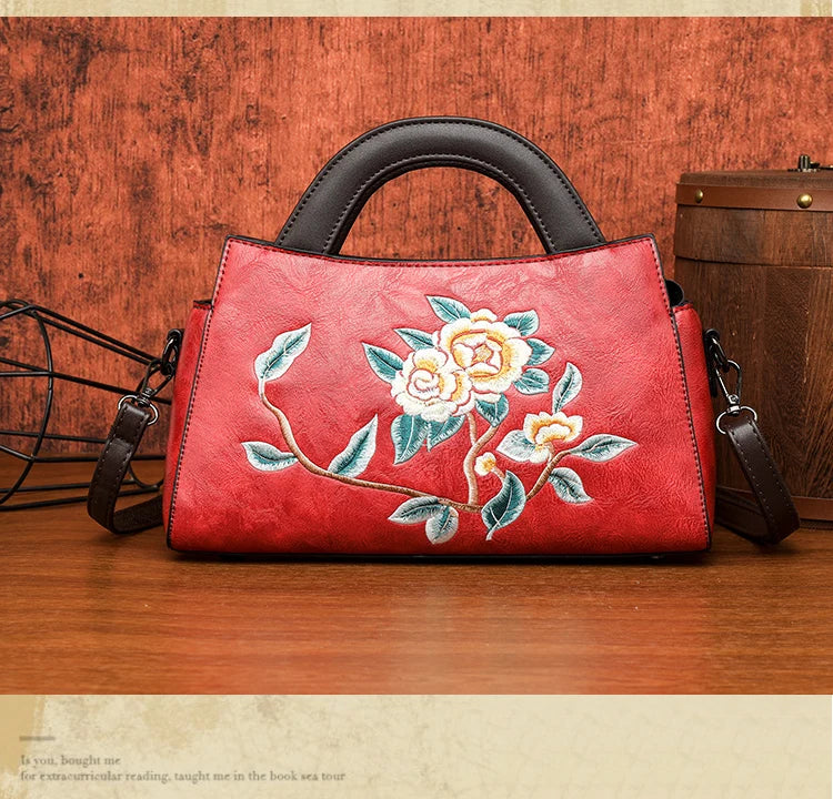 Luxury Designer Handbag Women Embroidered Shoulder Bag High-quality PU Diagonal Cross Bag Holiday Gift Office Handbag Handtasche