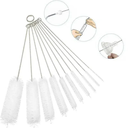 10pcs Pipe Tube Brush Pipe Cleaning Brushes Nylon Bristle Drinking