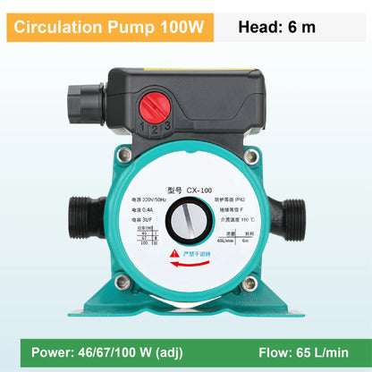 RS25-6A Hot Water Circulation Pump AC220V Energy Saving Low Noise Boiler Heating Pump 3/4" 1" HVAC Floor Heating Booster Pump