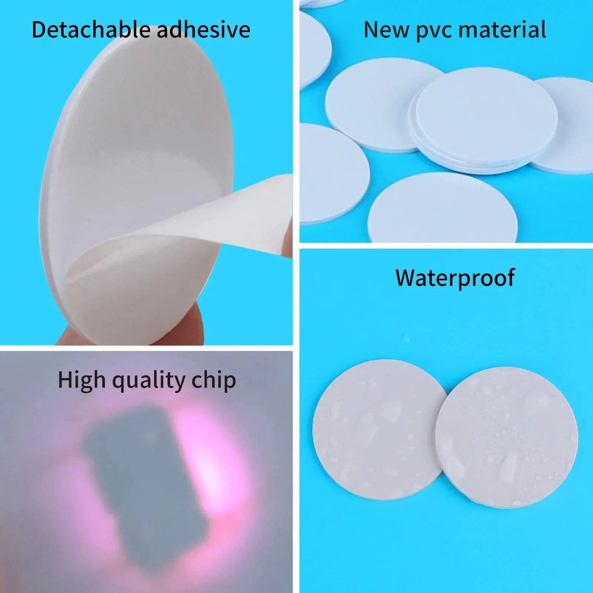10/50pcs NFC Ntag215 Coin TAG Key 13.56MHz NTAG 215 Card Universal Label  Ultralight Tags Labels 25 mm