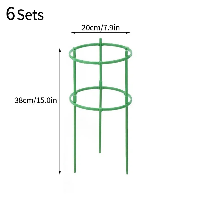 3/6/9/12Sets Plant Support Pile Stand Flowers Plant Arrangement Fixing Rod Plants Stake for Garden Supplies Home Yard Planting