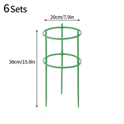 3/6/9/12Sets Plant Support Pile Stand Flowers Plant Arrangement Fixing Rod Plants Stake for Garden Supplies Home Yard Planting
