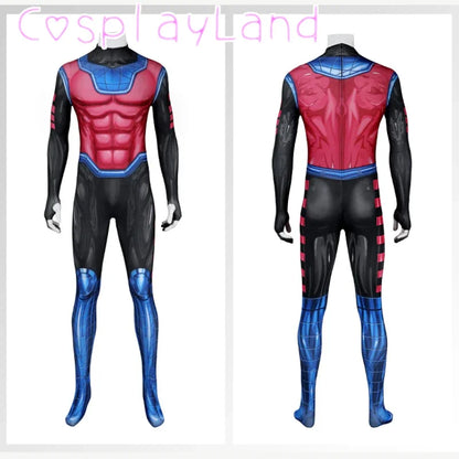 X Gambit Remy Cosplay Costume Man Battle Suit Leather Long Trench Jumpsuit Mask Set Superhero Halloween Carnival Outfits