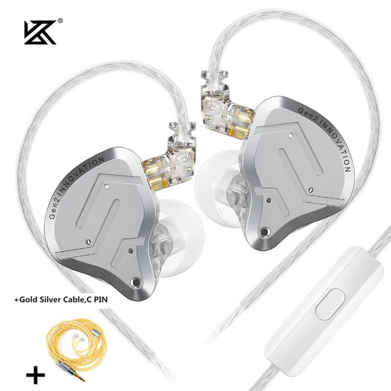 KZ ZSN Pro 2 Hybrid Drive 1BA 1DD in Ear Earphones HIFI Bass Headset Monitor Earbuds Sport Game Headphone EDXPROX ZS10PRO