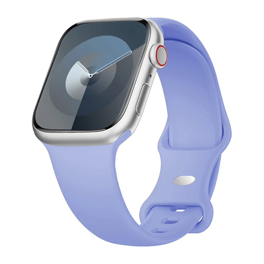 Silicone Strap For Apple Watch Bands 40mm 44mm 46mm 45mm 41mm 49mm 42 Correa Bracelet iWatch series ultra3 2 7 8 9 se 10 11 band