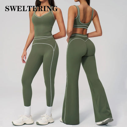 Yoga Suit 2PCS Women Tracksuits Sports Outfits Gym Clothes Running Sports Bra Suits Female Workout Yoga Clothes Athletic Wear