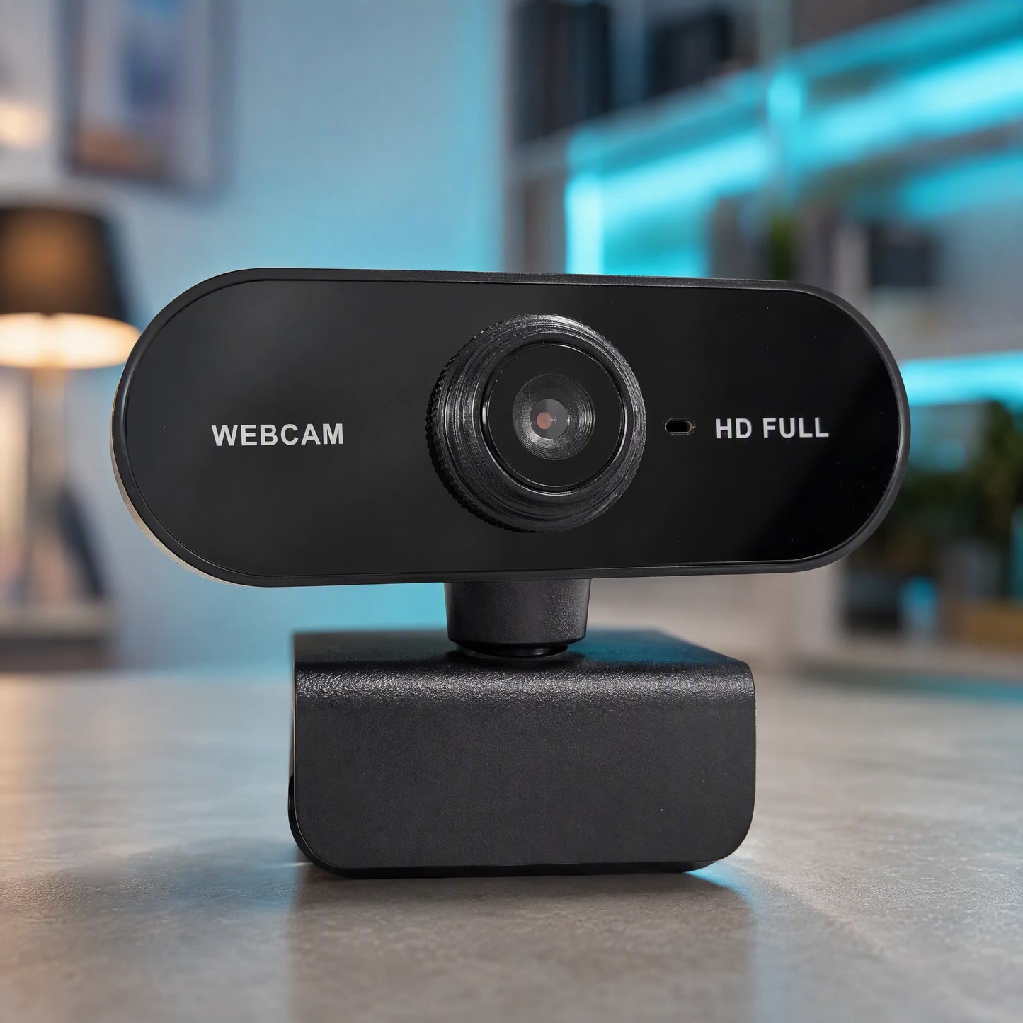 USB Webcam with Microphone for Laptop Desktop, 360° Rotatable Plug-and-Play Camera for Video Calls & Conferences