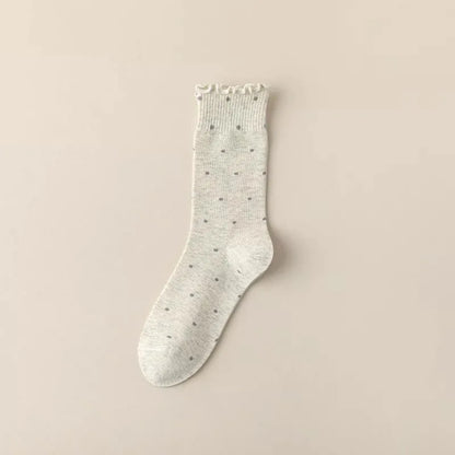 Ruffle Socks Women White Black Frilly Lolita Style Japanese Maiden Cute Kawaii Cotton Harajuku Princess Crew Socks Calcetines