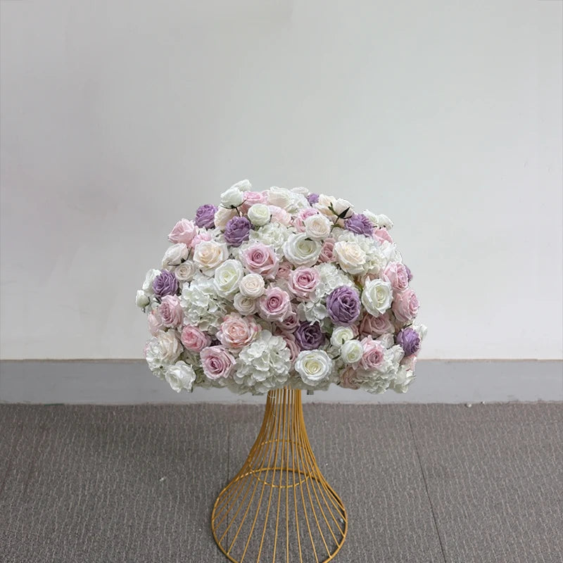 70/60/30cm White Rose Green Plants Leaf Artificial Flower Ball Wedding Table Centerpiece Decor Marriage Banquet Road Lead Floral