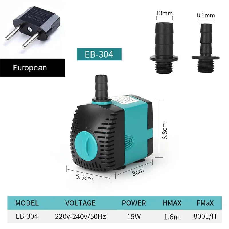 Small Adjustable Flow Rate Submersible Pump Fish Tank Aquarium Circulating Pump Bottom Filter Silent Suction Manure Change Pump