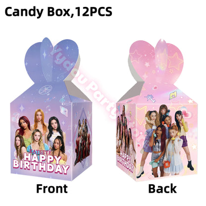 Idol K&Katseye Birthday Party Favors Bracelet Sticker Keychain Kpop Girl Balloons Party Decoration Fans Gifts Baby Shower Suppli