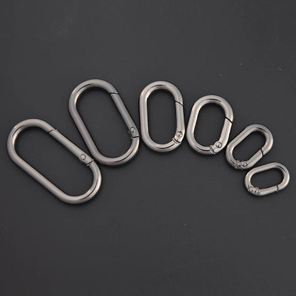 Oval Spring Clasp Clips | Zinc Alloy O-Ring Carabiner Hooks | Purse & Bag Strap Connectors