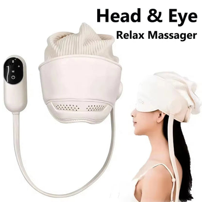 Head Massager Air Pressure Electric Head Eye Massage Graphene Heating Eye Hot Compress for Relax Improve Sleep Stress Relief