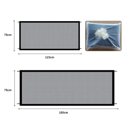 Pet Mesh Barrier Gate | Folding Breathable Mesh with Hooks | Stairs & Doorways