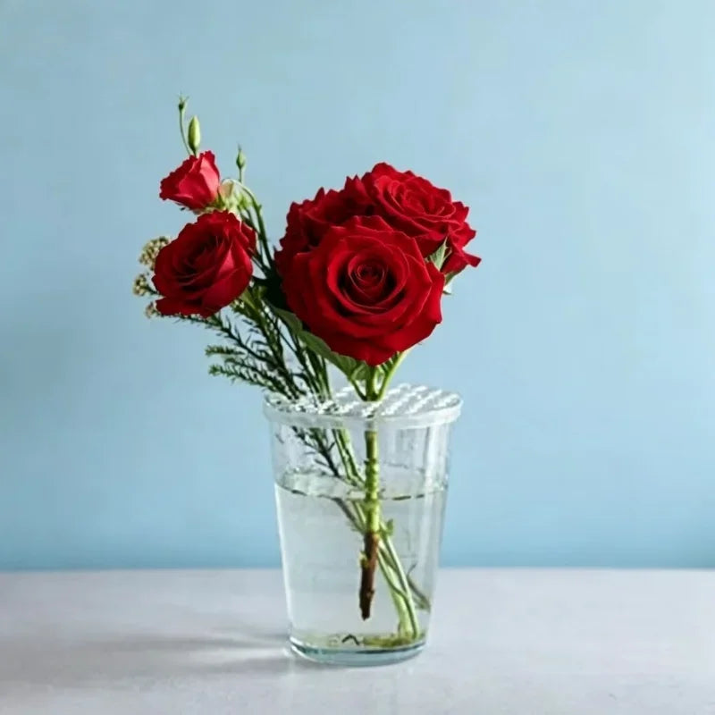 Silicone Diy Arrangement Holder Vase Grid Insert Reuseable Flower Arrangements Supplies Arrangement Holder Plant Straw Fixation