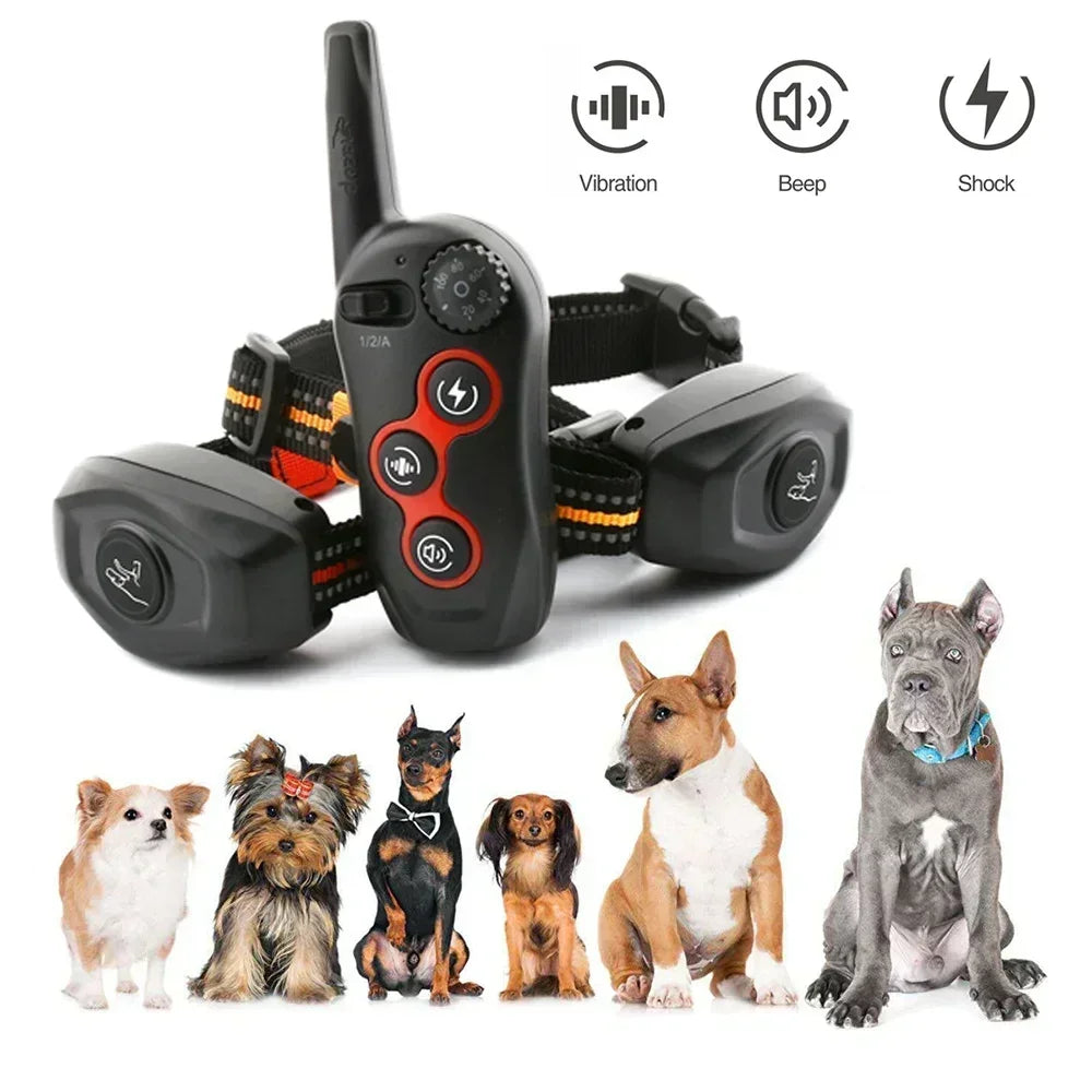 CC-PetPulse Electric Dog Training Device Remote Control Automatic Bark Stopper Collar Anti Bark Dog Collar Beep Alarm Waterproof