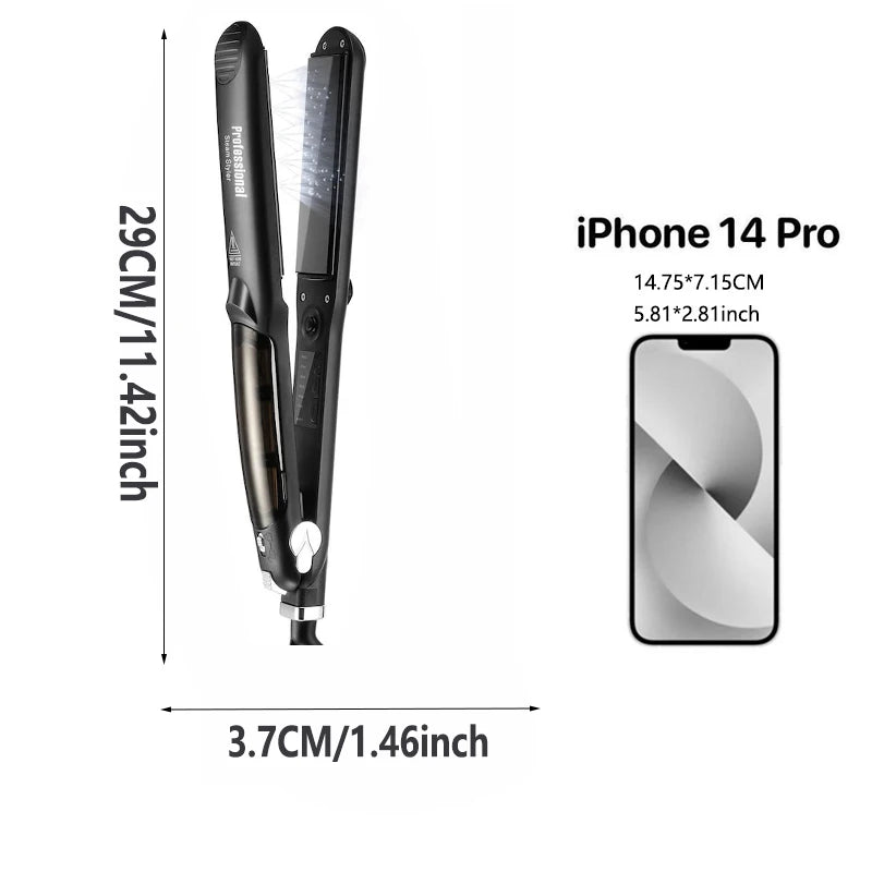 Hair Steam Straightener Ceramic Steam Flat Iron Vapor Plate Wet Dry Hair Iron Steamer Styling Tool Hair Styling Accessories