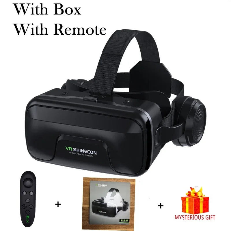 Shinecon VR Glasses 3D Headset Virtual Reality Device Helmet Goggles Lenses Mobile Smartphone Smart Phone Cell Realidade Viar VR