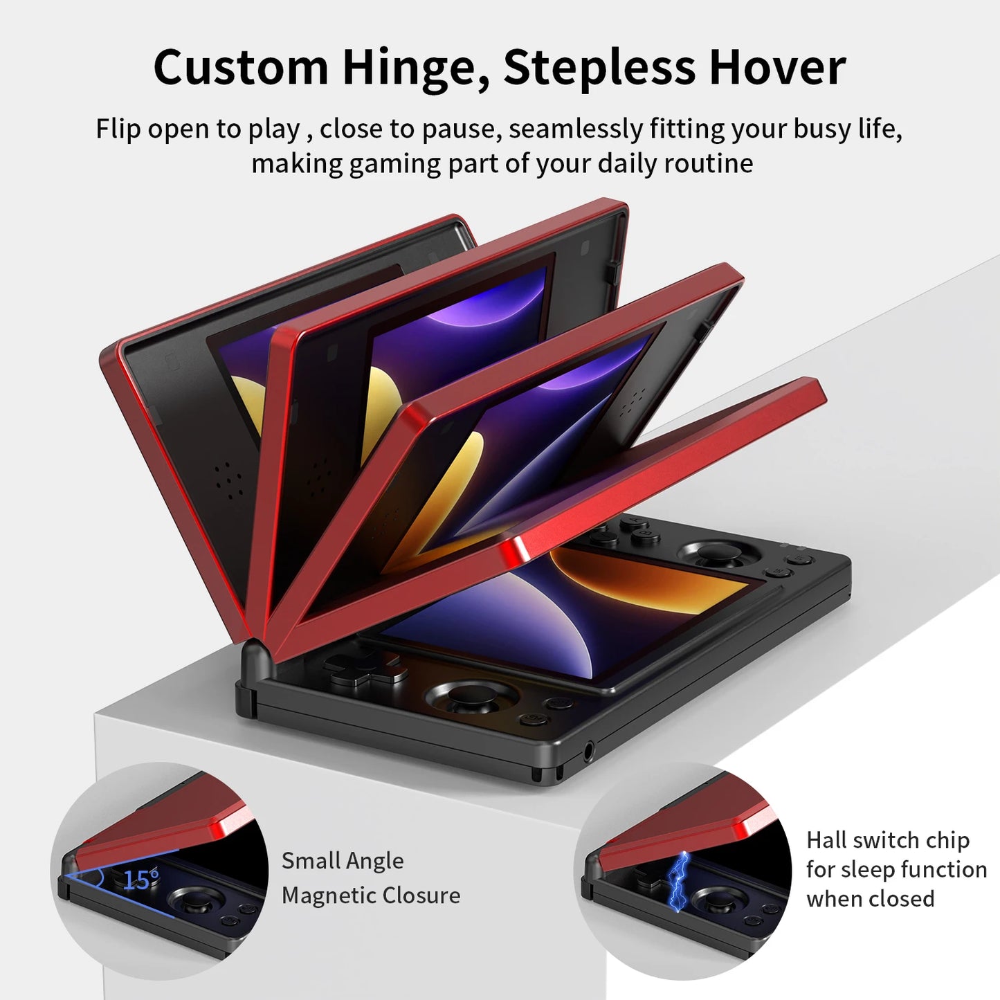 Anbernic RG DS Flip Handheld Game Console 4" IPS HD Dual Screen
