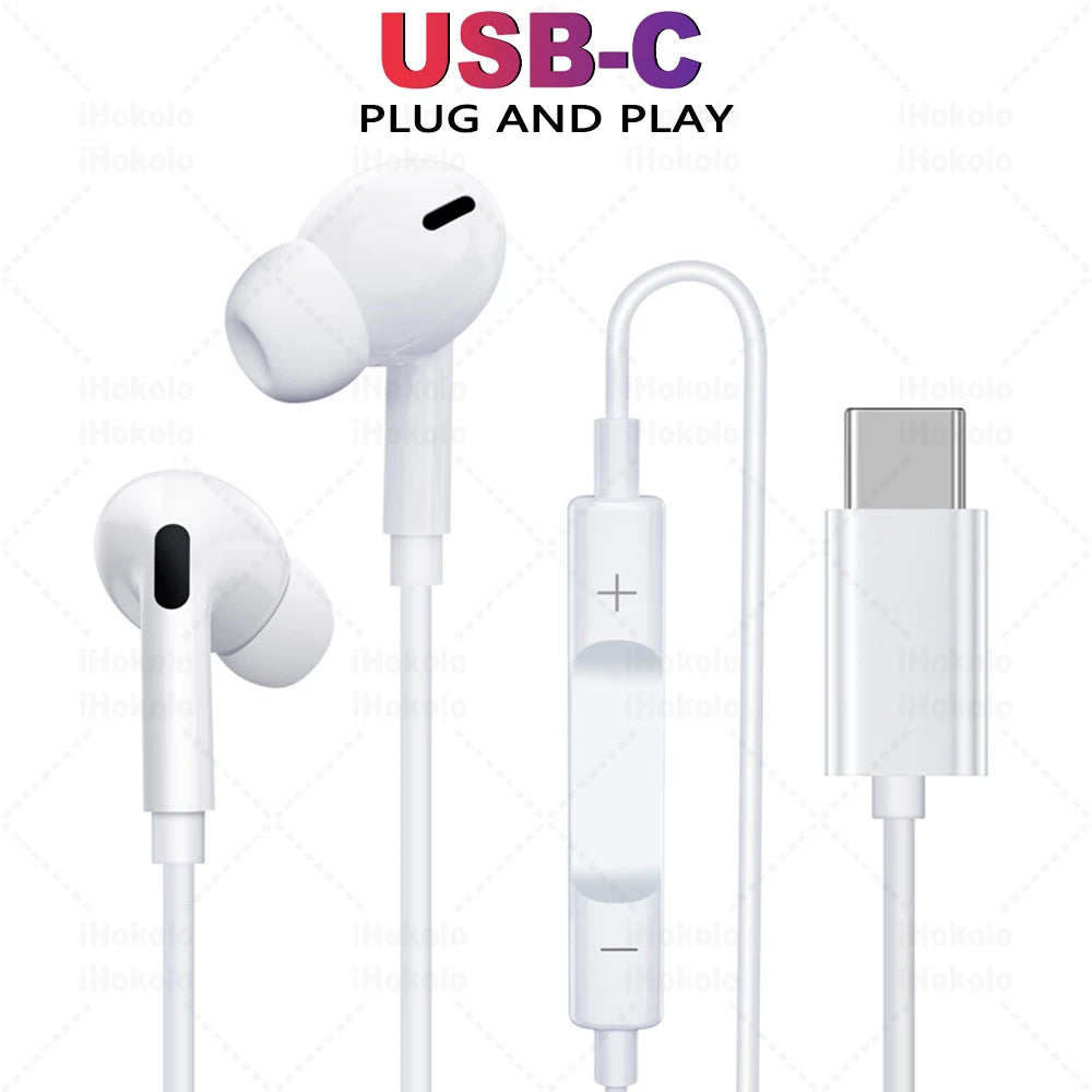 Original Wired Earphones For iPhone 17 16 15 Pro Max In-Ear Earbuds 14 13 12 Headphones For Samsung Xiaomi Headsets Accessories