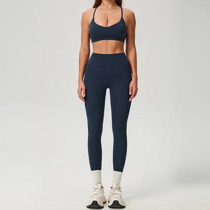 Fitness Suit 2PCS Women Tracksuit Sports Zipper Long Sleeve Yoga Set Gym Clothes Flared Pants Sportswear Female Workout Clothes